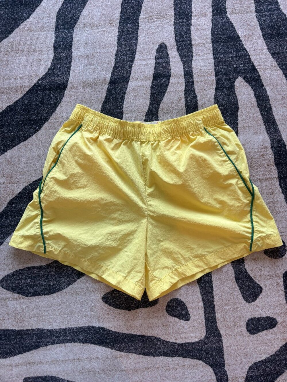 BDG Yellow shorts with green trim